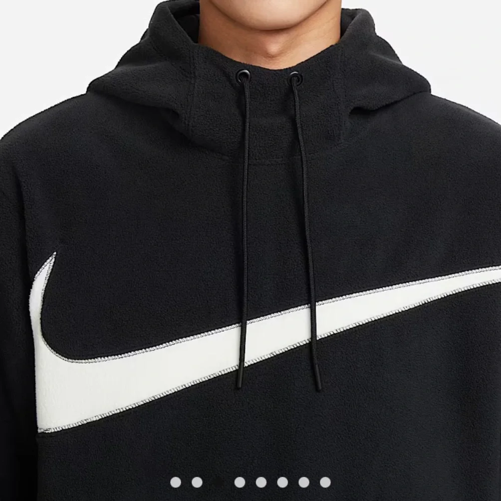 Nike Club Fleece Winterized Pullover Hoodie Mens M Black Lightweight